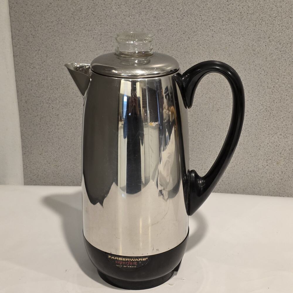 Vintage Farberware Superfast 12 Cup Percolator 142 Electric Coffee Pot USA